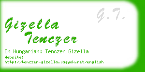 gizella tenczer business card
